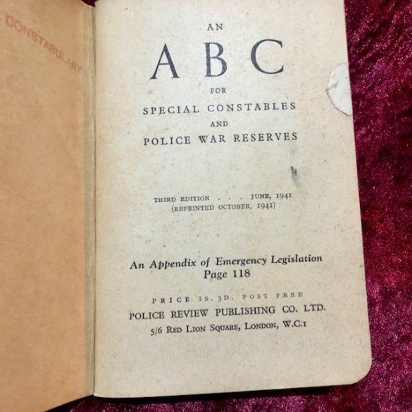 WW2 Police ABC Book 3